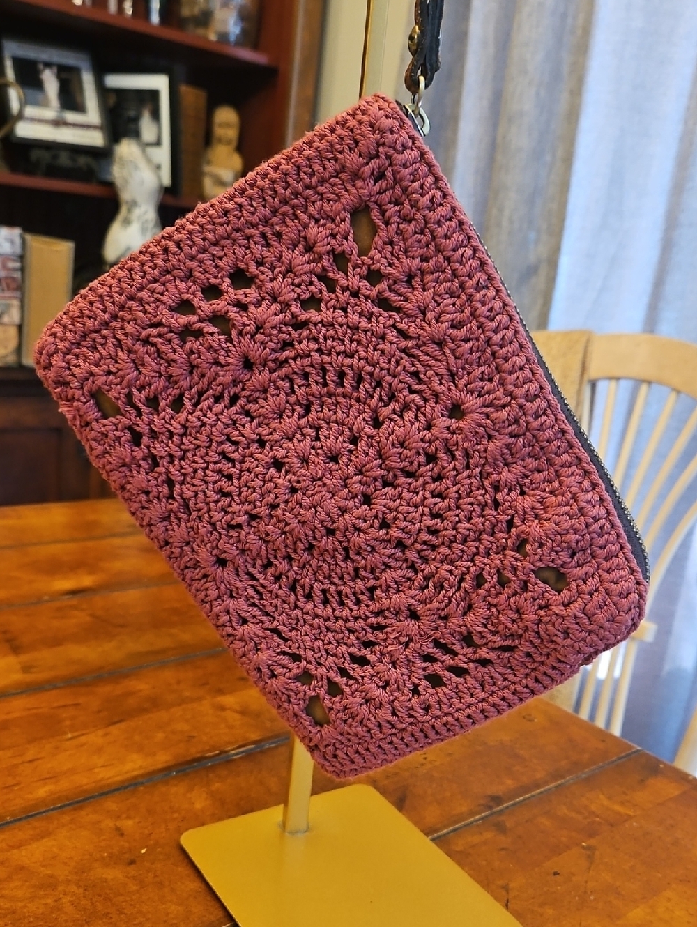 PATRICIA NASH | CASSINI CROCHET WRISTLET | OLD ROSE